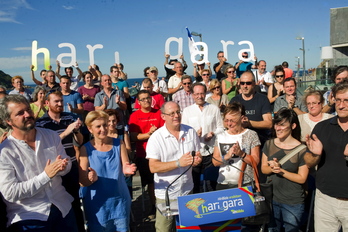 Izagirre durante el acto celebrado en Donostia. (Juan Carlos RUIZ / ARGAZKI PRESS)