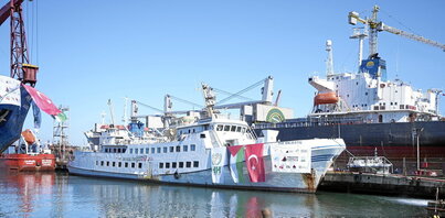 Imagen del barco que compone la Flotilla de la Libertad.