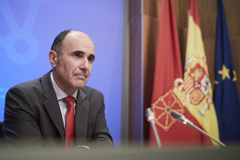 El consejero Ayerdi, al presentar su dimisión en enero de 2021.